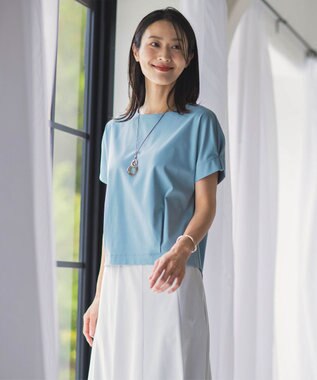 J.PRESS LADIES メタルコンビマーブル ネックレス グレー系