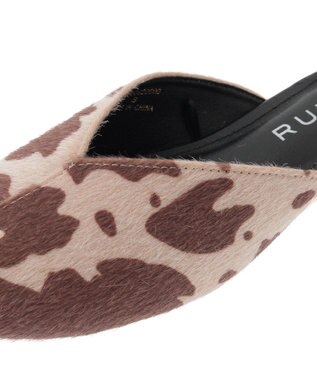 Green Parks ＲＵＰＩＳ．アニマル柄スクエアトゥミュール Brown