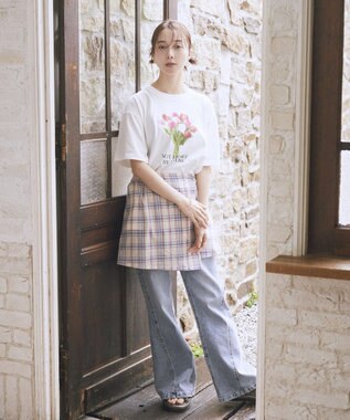 earth music&ecology アソートプリントＴシャツ Off White