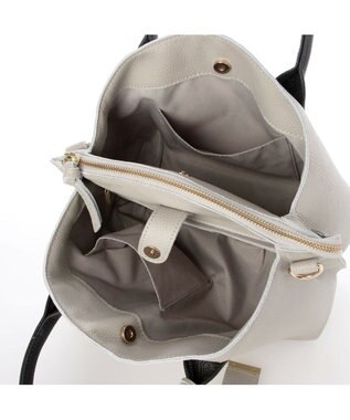 UNBILLION ペルケ perche / WEB直営限定・牛革ユーティリティ・2wayトートバッグS ライトグレー