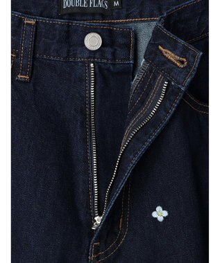 Green Parks ・Ｄｏｕｂｌｅ　Ｆｌａｇｓ　ハナ＆ハート　刺繍デニムパンツ One Wash