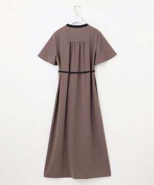 ANY SIS 【UVケア・ストレッチ・洗える】2WAYジョーゼットジャージー ワンピース モカ