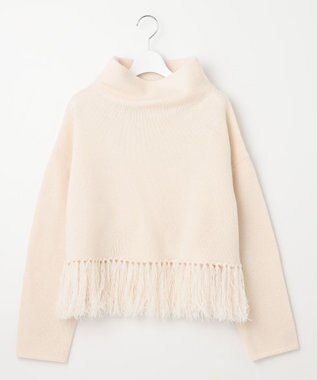 23区 L 【SLOW/一部店舗限定】ニットトータル フリンジ ニット ホワイト系