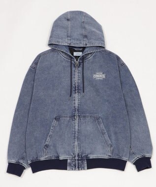 WEGO ワーカーズフードブルゾン デニム中濃加工色