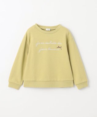 ANY KIDS 【春まで主役】レインボー刺繍トレーナー イエローグリーン