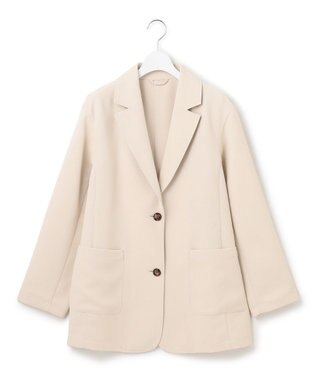 J.PRESS YORK STREET 【WOMEN】ジャージライクツイル シングルジャケット アイボリー系