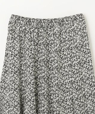 ANY 【洗濯機可能/ウエストゴム】プリントマーメイドスカート モノトーンフラワー