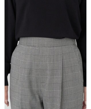 earth music&ecology 裏起毛テーパードパンツ Glen Check