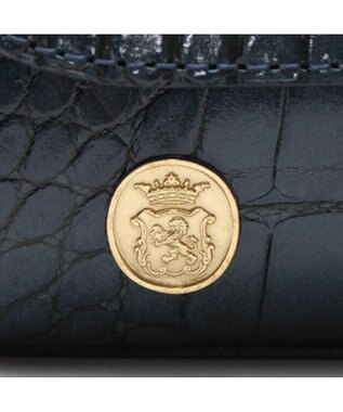 A.D.M.J. 【牛革】クロコ型押しラウンドクラッチショルダー MRN