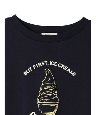 earth music&ecology ＩＣＥ　ＣＲＥＡＭ！　ショートＴ Navy