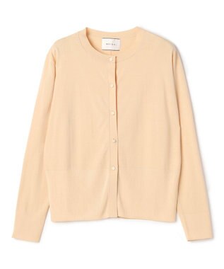 BEIGE， JULIE / コットンシルク クルーネックカーディガン Peach