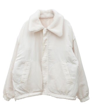 Green Parks リバーシブルコンビボアブルゾン Ecru