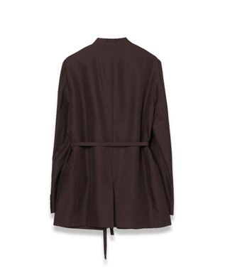 JOSEPH ソフトコットンシルク　ノーカラージャケット Ebony