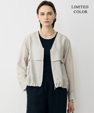 ICB L 【先行予約・WEB限定カラーあり】 リヨセルナイロンワッシャー Vネックブルゾン