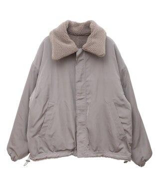 Green Parks リバーシブルコンビボアブルゾン Gray Beige