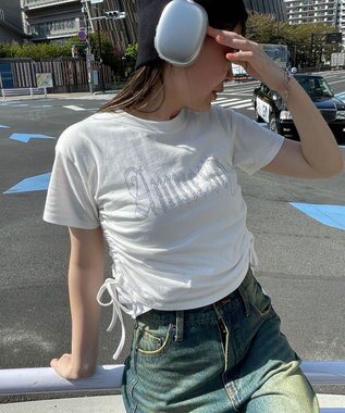 WEGO サイドドロストラインストーンT ホワイト