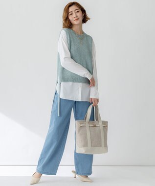 23区 キャンバス トートバッグ ベージュ系