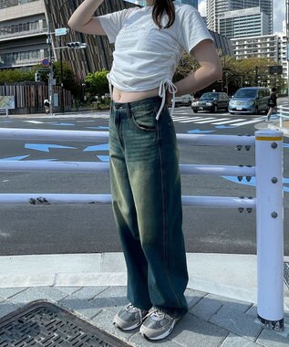 WEGO サイドドロストラインストーンT ホワイト