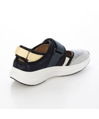 MODE ET JACOMO <MODE ET JACOMO>【軽量】厚底ベルテッドスニーカー シルバーコンビ