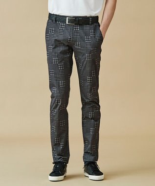 23区GOLF 【MEN】ＴＥＸＢＲＩＤ チェック柄  べーシックシルエットパンツ ブラック系3