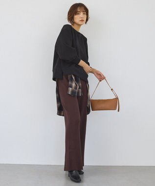 AMERICAN HOLIC サイドスリットダンボールプルオーバー Black