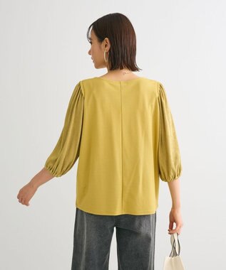 Green Parks 袖表面ドッキングカットプルオーバー Lime Green