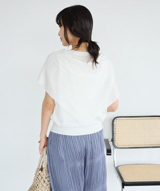 CRAFT STANDARD BOUTIQUE 【2点SET】ストール付きノースリーブニットプルオーバー Off White