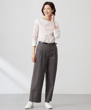 J.PRESS LADIES バスクボーダー カットソー ピンクボーダー系