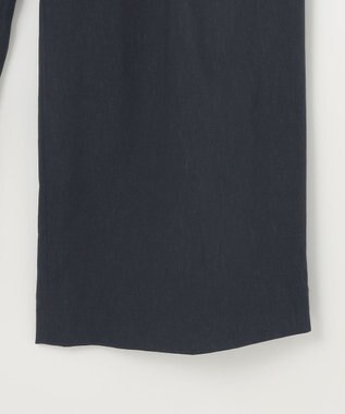 J.PRESS LADIES 【洗える】セルロースリネンストレッチ タックワイドパンツ ネイビー系
