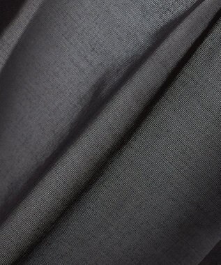 23区 L 【GOLD LABEL】コットンオーガンジー ピンタックブザム シャツ ブラック系