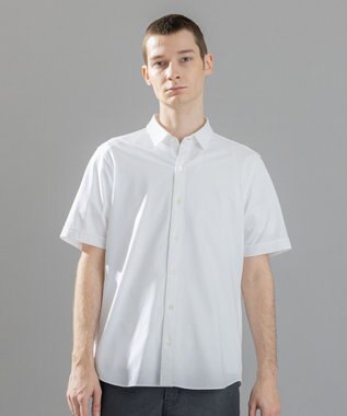 JOSEPH HOMME 新素材【洗える/ストレッチ】ハイゲージコットンジャージー 　レギュラーカラーシャツ ホワイト系