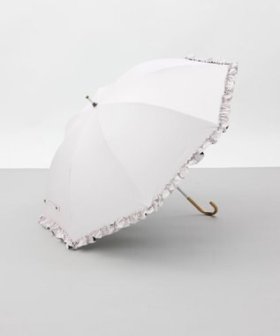 AURORA 【dazzlin（ダズリン）】無地フリル晴雨兼用傘（長傘）