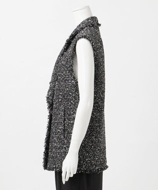 23区 L 【GOLD LABEL】CAMPOREバイカラーツイード ジレ モノトーン系