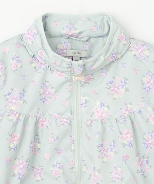 ANY KIDS 裾ペプラム 花柄 ブルゾン ミント系