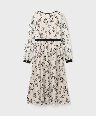 GRACE CONTINENTAL コスメフロッキープリントワンピース キナリ