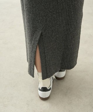 AMERICAN HOLIC モックネックニットワンピース Gray Mixture