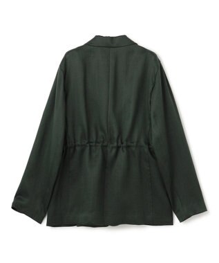 BEIGE， 【洗える】BERGAMOT / ウォッシャブルリネンバックドロストジャケット Forest Green