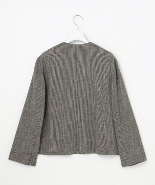 自由区 【洗える】ライトカラミノーカラー ジャケット モノトーン