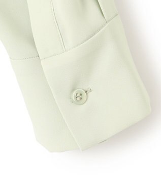 ICB 【WEB限定カラーあり・速乾・洗える】BackSatinAmunzen スカーフタイブラウス ヘイズグリーン系