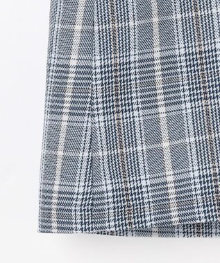 組曲 KIDS 【150-160㎝】グレンチェック キュロット サックスブルー