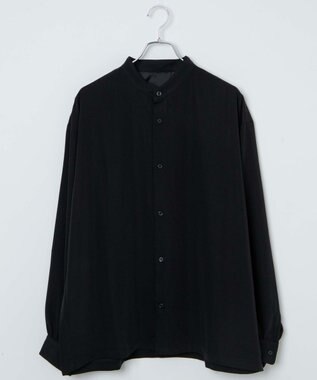 WEGO トロミBIGバンドカラーシャツ ブラック