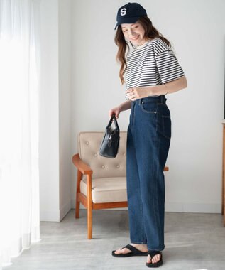 WEGO 【洗える/綿100%】USPOLOワンポイントTシャツ ホワイトボーダー