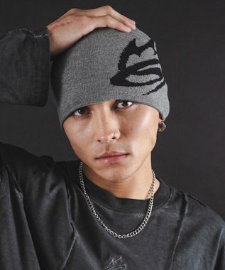 WEGO 【ユニセックス着用ITEM】MA55IVE　ロゴシングルニットワッチ グレー