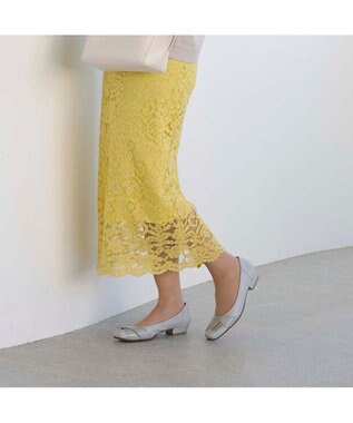 Riz raffinee <Riz raffinee>【レイン対応】ベルト巻きスクエアトゥパンプス グレー