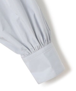 23区 【洗える】ライトメモリータフタ ボリュームボウタイ ブラウス スカイブルー系