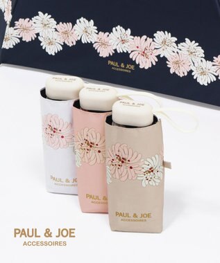  【WEB限定/一級遮光99.99%】晴雨兼用折りたたみ日傘 ポール&ジョー(PAUL & JOE ACCESSOIRES)クリザンテーム/バイカラー 雨の日OK 遮熱 簡単開閉 UV 晴雨兼用