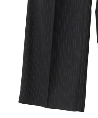 YECCA VECCA ウエストデザインワイドストレートパンツ Stripe