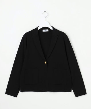 J.PRESS LADIES VIGODA テーラード ニット ジャケット ブラック系