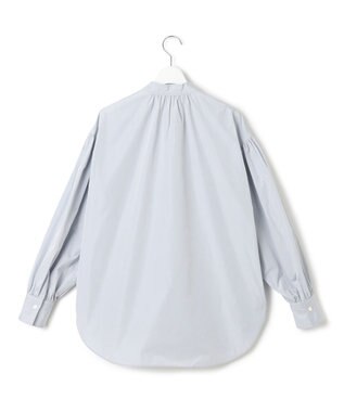 23区 【洗える】ライトメモリータフタ ボリュームボウタイ ブラウス スカイブルー系