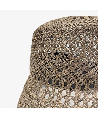 林八百吉商店 un chapeau  スカーフ付きベルハット ブラウン